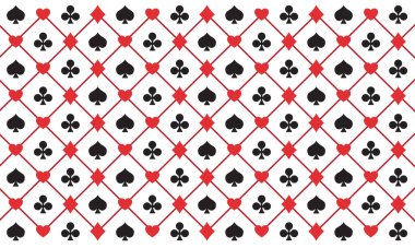 Oyun kartı, iş sunumu için işaretler için pürüzsüz desen arkaplanına uyar