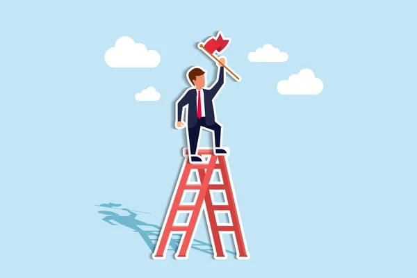 Success Ladder Reach Goal Achievement Opportunity Climb Ladder Get New — Vettoriale Stock