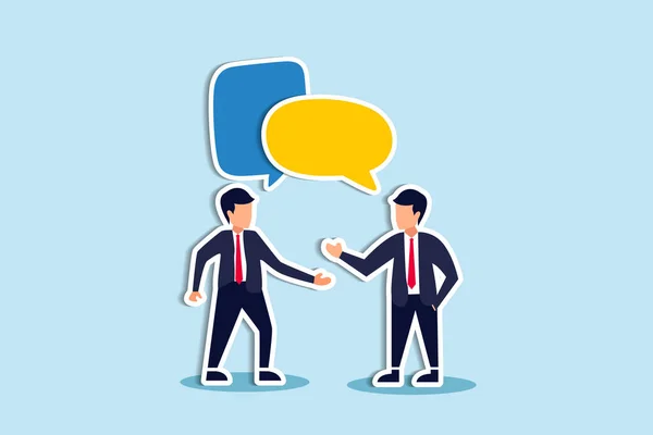 Discussão Conversa Brainstorming Para Ideia Reunião Debate Comunicação Equipe Bate — Vetor de Stock
