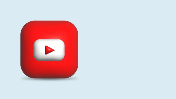 Surabaya Indonesien September 2023 Isolierte Ikone Youtube Logo Gradient Buntes — Stockfoto