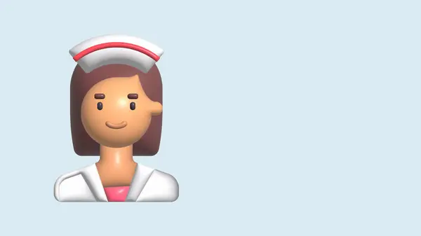 Uśmiechnięta Pielęgniarka Mundurze Masce Koncepcja Opieki Zdrowotnej Medycyny Ilustracja — Zdjęcie stockowe