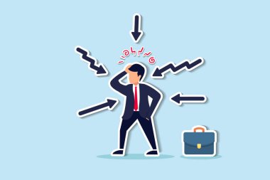 Müşteri ağrı noktaları, sorunu çözmek için ürün yaratmak ya da daha iyi kullanıcı deneyimi kavramı yaratmak için iş fikri, sorunlu noktalara işaret eden sinirli kullanıcı ya da müşteri.