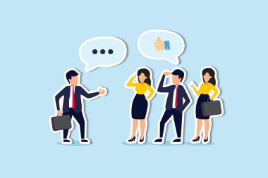 İnsanları tartışma, cazibe ya da liderlik kavramını karşılamada fikre, etkiye ya da ikna etmeye ikna eden iş adamı, meslektaşlarını bu fikre inanmaya ikna ediyor..