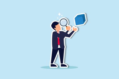 İş dünyası vaka çalışması veya pazarlama araştırması, ürün prototipi veya rakiplerini analiz etmek, güçlü ve zayıflık kavramını öğrenmek veya aramak, akıllı işadamı yüzen küpü analiz etmek için büyüteç kullanır.