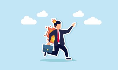 İş yükünden bitap düşmüş çalışanlar, aşırı çalışmanın getirdiği zihinsel stres, depresyondaki işadamı kavramı tükenmiş, ofiste bunalmış.