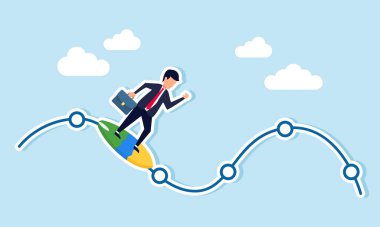 Borsa dalgalanmalarında, piyasa dalgalanmalarında, düşüşlerde, inişlerde ve çıkışlarda uzman rehberler, borsa haritasında dalgalanan kendine güvenen iş adamları.