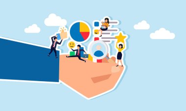 Bir grup çalışan, iş karını ve gelirini artıran etkin ve verimli takım çalışmalarını gösteren bir rapor çizelgesi oluşturmak için takım çalışması oluşturuyorlar.