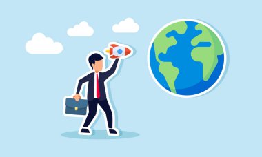 Dünya 'ya bir roket fırlatmaya hazırlanan iş adamı küresel bir oyuncu olmak için bir şirketi hedef almanın bir göstergesi.