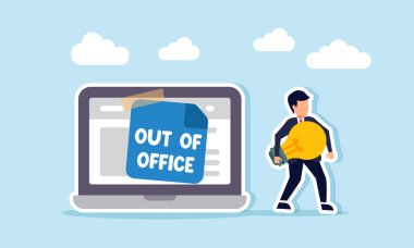 Bir işadamı, ofisinden, yaratıcılık, fikir ve yenilikle dolu bir şirketten istifa ettiğini gösteren bir lamba taşıyor.