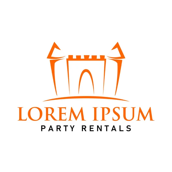 Party Rental Tent Event Logo Design — Stock Vector