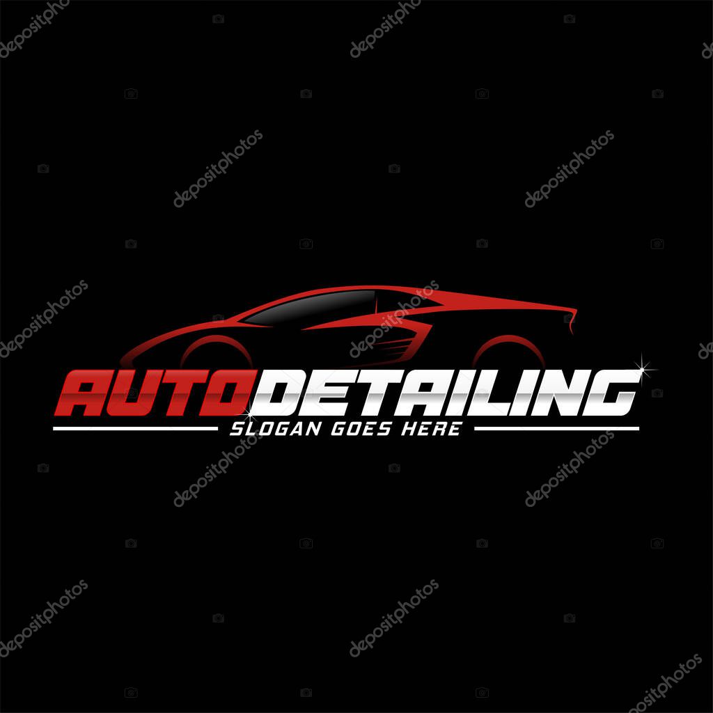 Modern automotive logo design vector