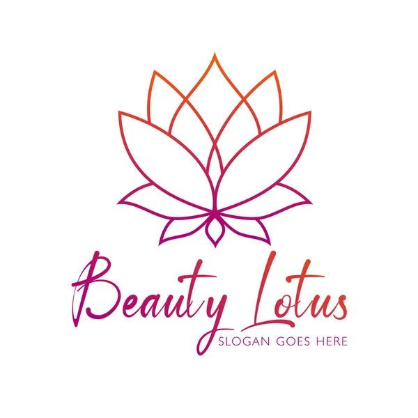 Lotosu Kwiat Logo Streszczenie Beauty Spa Salon Kosmetyki Marki Styl — Wektor stockowy