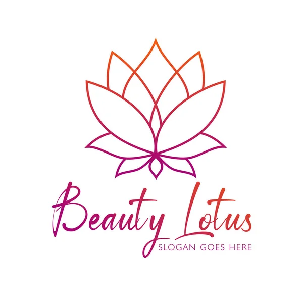 Lotus çiçeği Logo soyut güzellik Spa salonu kozmetik doğrusal stil marka