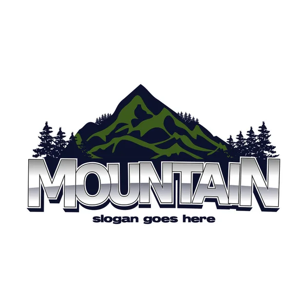 Mountain Logo Design Vektor Illustration Outdoor Abenteuer Vektorgrafik Für Shirt — Stockvektor