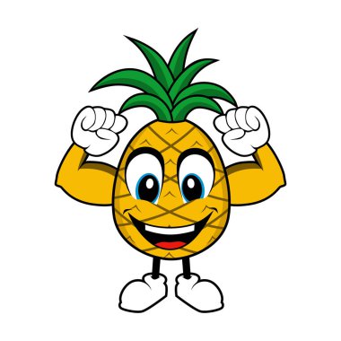 Kas Kollu Ananas Meyveli Maskot Çizgisi
