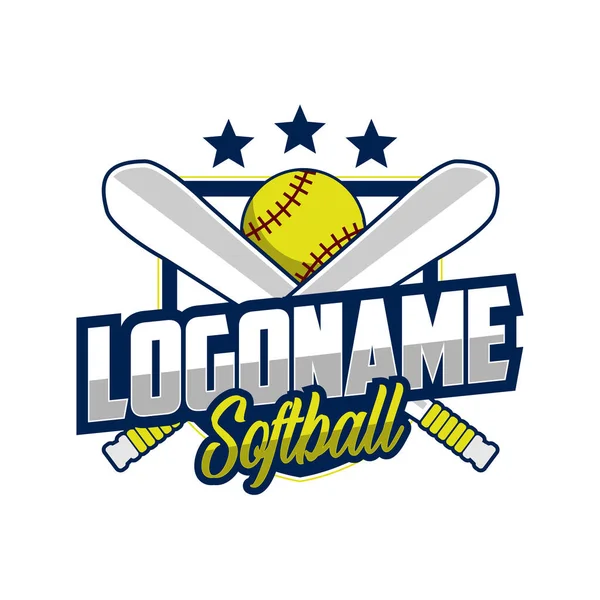 Beyazarka planda Softball Kulübü veya Topluluk Logosu Rozeti