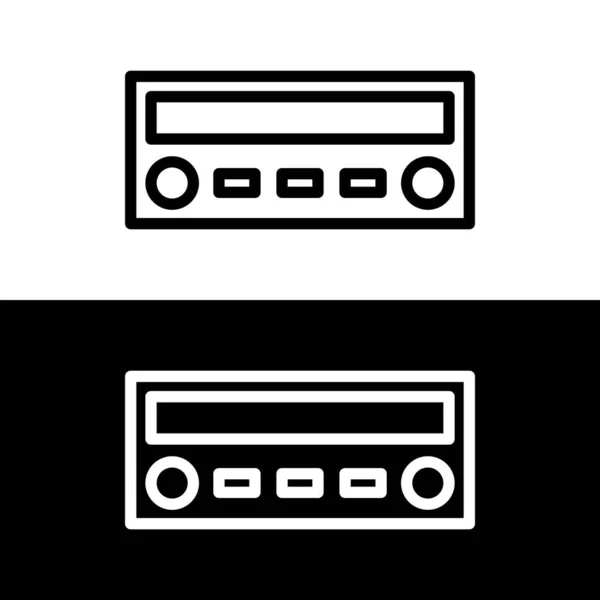 Car Audio Player Icon Outline Car Audio Player Vector Icons — Stock Vector