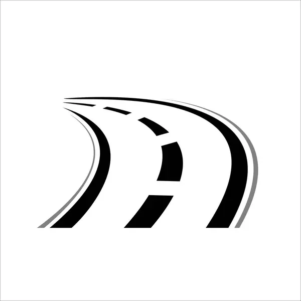 Beyaz arkaplanda Yol Logosu Vektör Sanatı