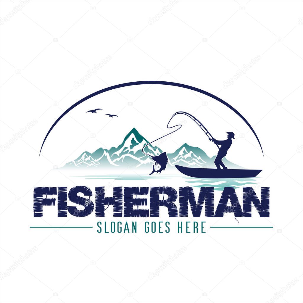 Fisherman logo for the fishing community