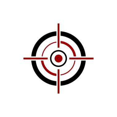 yaratıcı şık hedef logo vektör tasarım kavramı illüstrasyon