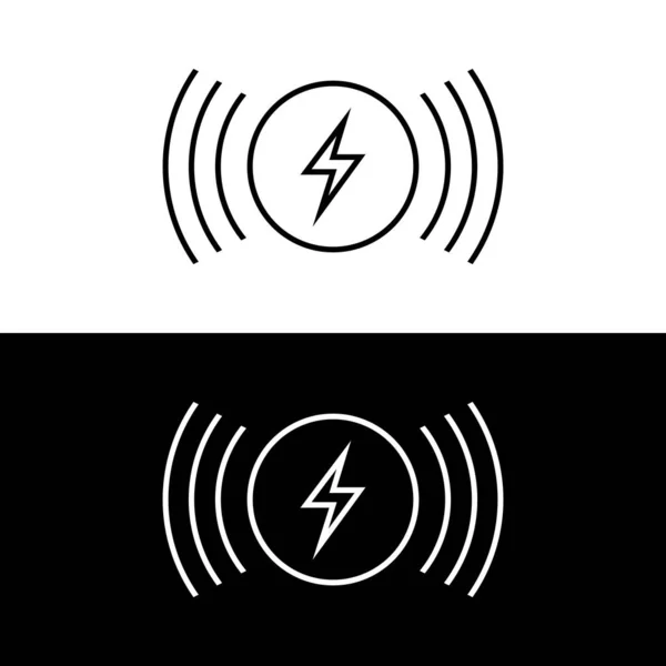 Kablosuz yükleme pictogram simgesi vektörü