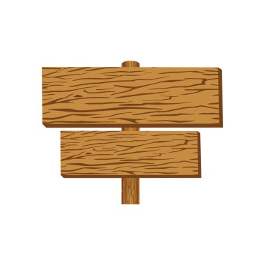 Bilgi ya da reklam mesajı için ahşap direğin üzerindeki eski tip kereste tabelaları