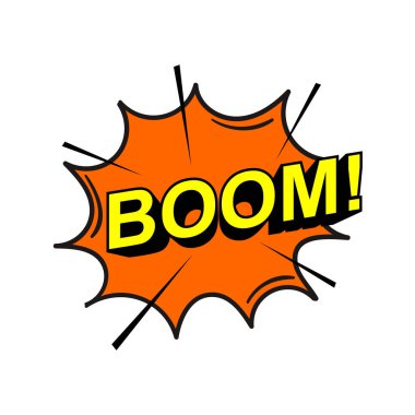 Cümleli komik konuşma balonu Boom