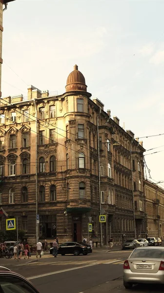 Een Wolk Rond Stad Petersburg Helsinki Een Overzicht Van Gebouwen — Stockfoto