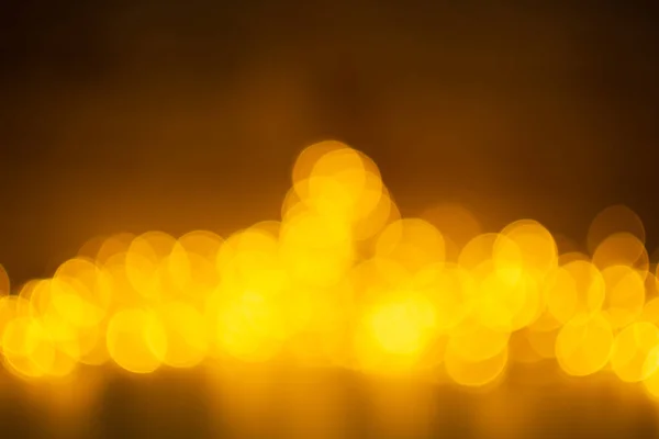 Efeito Bokeh Luzes Douradas Fundo Preto Estrelas Mágicas Cintilantes Abstrato — Fotografia de Stock