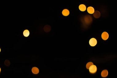 Bokeh etkisi, altın soyut siyah arkaplan