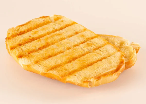 Pão Torrado Com Manteiga Derretida Comida Pequeno Almoço Brasileira Isolado — Fotografia de Stock