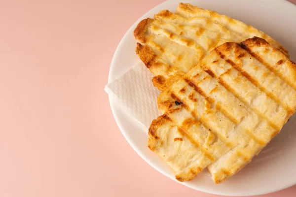 Смажений Хліб Розплавленим Маслом Бразильська Сніданкова Їжа Коппія Простір — стокове фото