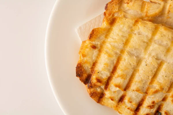 Смажений Хліб Розплавленим Маслом Бразильська Сніданкова Їжа — стокове фото