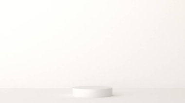 3D silindir podyum ayarlayın. Podyum tipi ve beyaz podyum sahnesi, beyaz silindir model ürün görüntüsü, 3D görüntü. vitrin, kaide, kozmetik, gösteri odası, ürün, mevcut, arkaplan.