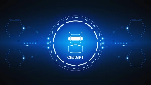 chatGPT Ai artificial intelligence technology hitech concept. chat GPT with smart bot, open Ai, line, lights, technology Abstract, vector. design for chat, web banner, background, transformation.