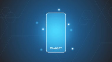 chatGPT Ai artificial intelligence technology hitech concept. chat GPT with smart bot, open Ai, line, lights, technology Abstract, vector. design for chat, web banner, background, transformation.