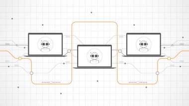 laptop technology background abstract. Ai artificial intelligence technology with line digital, black laptop color, style modern, element, dot, hi-tech, vector. laptop technological for web banner,