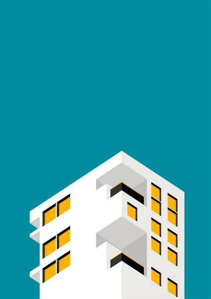 Architektur Abstrakter Plakateinband Poster Mit Geometrischer Form Gebäude Minimal Architektur — Stockvektor