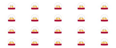 İndirim kuponu satışı özel kart kuponu hediyesi. İndirim hediye ikonu tasarım etiketi reklam etiketi etiket illüstrasyon vektörü. kupon yüzdesi dükkan kodu pankartı fiyatı.