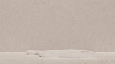 Taş ekran ürünü boş sahne sunum platformu minimum arkaplan. Kozmetik güzellik tasarımı modern stand-up rock arka plan modeli. Sahne soyut boş kat gösteri stüdyosu.