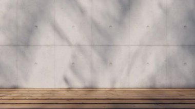 gölge duvar dokusu güneş ışığı yaprağı gölgesi soyut 3D görüntüsü. Hafif doğa bitkisinin yaprakları ağaç yaprağı tasarım arkaplanını gölgeliyor. Duvar kâğıdı modelleme arka planı beyaz efekti çok az doğal.