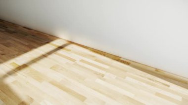 Boş iç oda gölge duvarı arka planı mimari güneş ışığını taklit ediyor. boş ev modern pencere ışıklandırması daire tasarımı ev içinde beyaz ev. boş küçük konsept arkaplan parlak temiz.