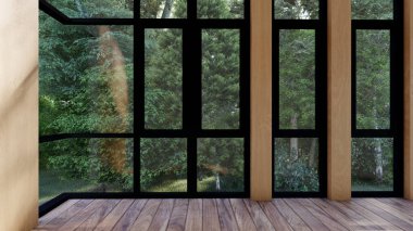 Boş iç oda gölge duvarı arka planı mimari güneş ışığını taklit ediyor. boş ev modern pencere ışıklandırması daire tasarımı ev içinde beyaz ev. boş küçük konsept arkaplan parlak temiz.