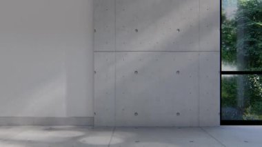 Boş iç oda gölge duvarı arka planı mimari güneş ışığını taklit ediyor. boş ev modern pencere ışıklandırması daire tasarımı ev içinde beyaz ev. boş küçük konsept arkaplan parlak temiz.