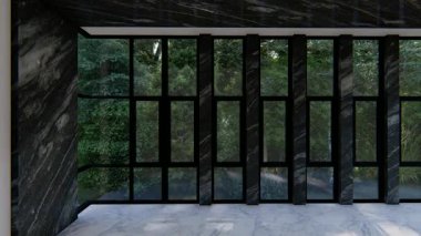 Boş iç oda gölge duvarı arka planı mimari güneş ışığını taklit ediyor. boş ev modern pencere ışıklandırması daire tasarımı ev içinde beyaz ev. boş küçük konsept arkaplan parlak temiz.