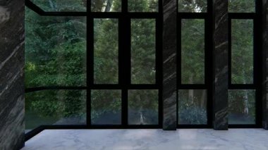 Boş iç oda gölge duvarı arka planı mimari güneş ışığını taklit ediyor. boş ev modern pencere ışıklandırması daire tasarımı ev içinde beyaz ev. boş küçük konsept arkaplan parlak temiz.