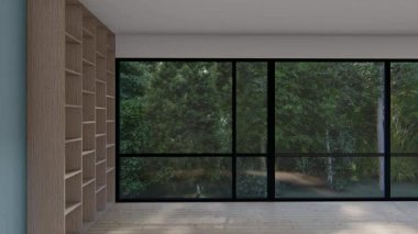 Boş iç oda gölge duvarı arka planı mimari güneş ışığını taklit ediyor. boş ev modern pencere ışıklandırması daire tasarımı ev içinde beyaz ev. boş küçük konsept arkaplan parlak temiz.