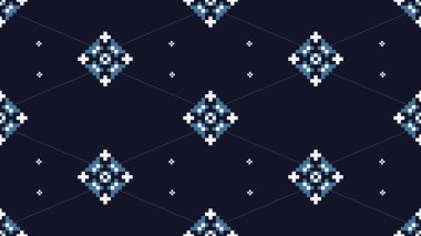 Etnik desen tasarımı arka plan baskısı soyut, dikişsiz vektör tekstili. Etnik stil grafik kumaş süslemesi geometrik dekoratif dekorasyon sanat duvar kağıdı. Etnik sanat çiçekleri.