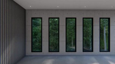 Boş iç oda gölge duvarı arka planı mimari güneş ışığını taklit ediyor. boş ev modern pencere ışıklandırması daire tasarımı ev içinde beyaz ev. boş küçük konsept arkaplan parlak temiz.