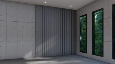 Boş iç oda gölge duvarı arka planı mimari güneş ışığını taklit ediyor. boş ev modern pencere ışıklandırması daire tasarımı ev içinde beyaz ev. boş küçük kavram arkaplanı